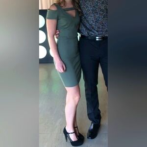 Olive bebe mini dress. Size xs.